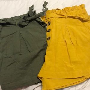 AE paper bag shorts (includes 2!)
